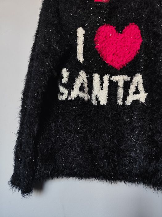 Piękny sweter z motywem świątecznym zimowym Santa mikołajki 140