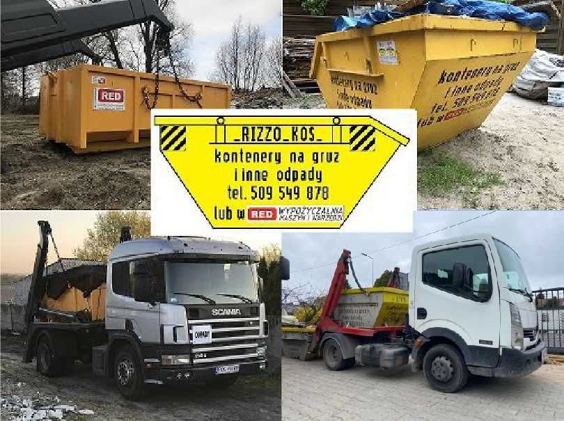Kontener na GRUZ  mały lub duży, skip na gruz inne odpady, zsyp