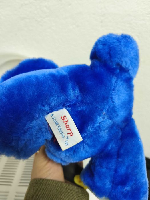 Mascote Brinquedo Peluche vintage Kodak Kolorkins foco azul bicho