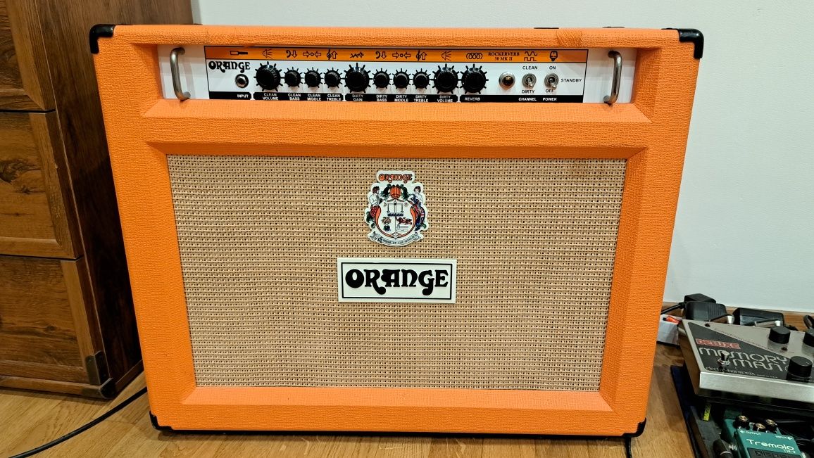 Orange Rockerverb Mk II 50c combo 2x12 + case + switch