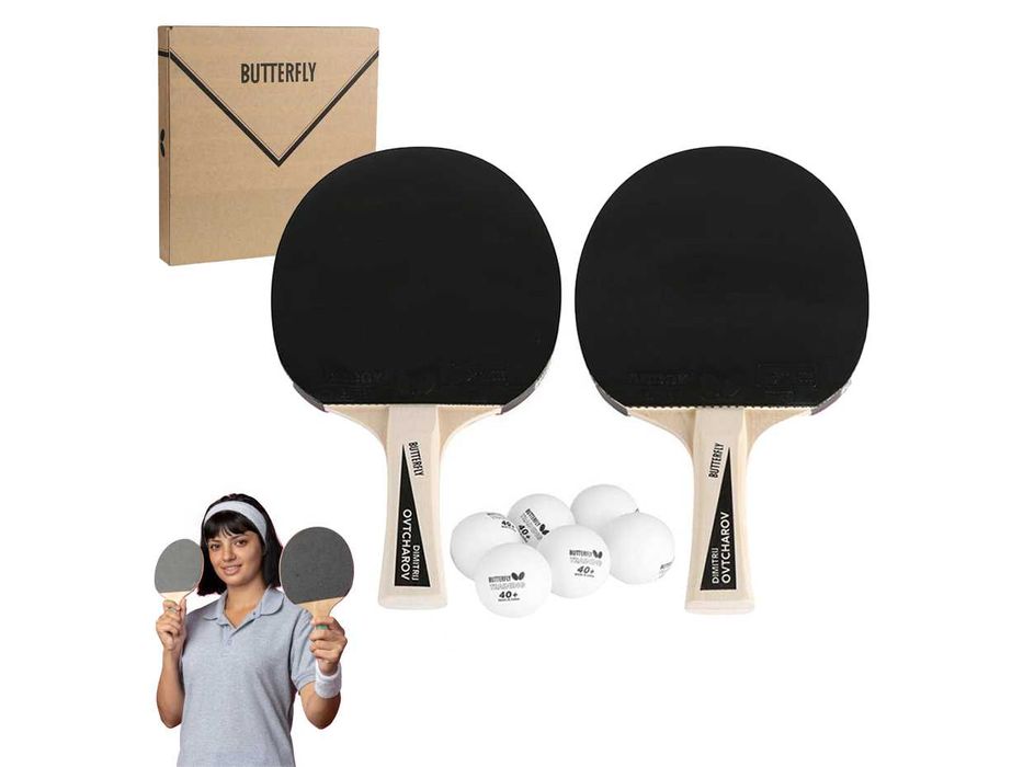 Paletki do tenisa stołowego BUTTERFLY 2 rakietki +6 piłeczek ping pong