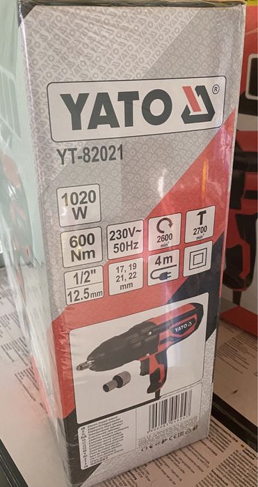 Електричний ударний гайковерт/Гайковерт Yato YT-82021 1/2 600Нм Польща
