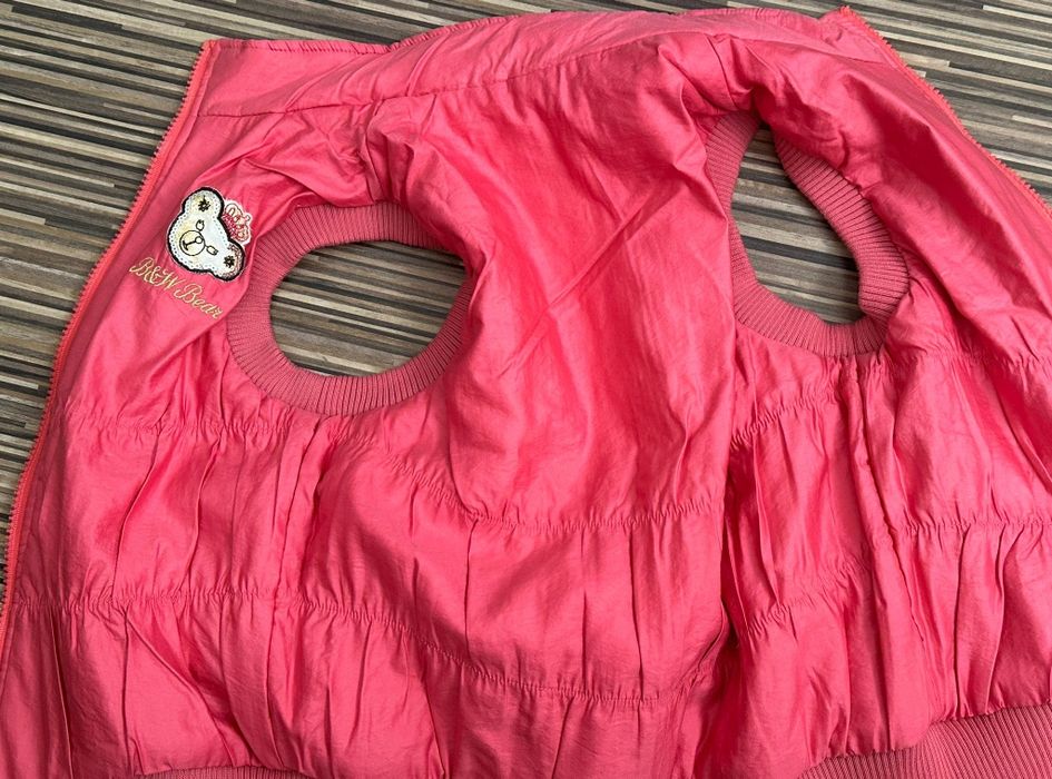 Dwustronna kamizelka bezrękawnik 140 różowy