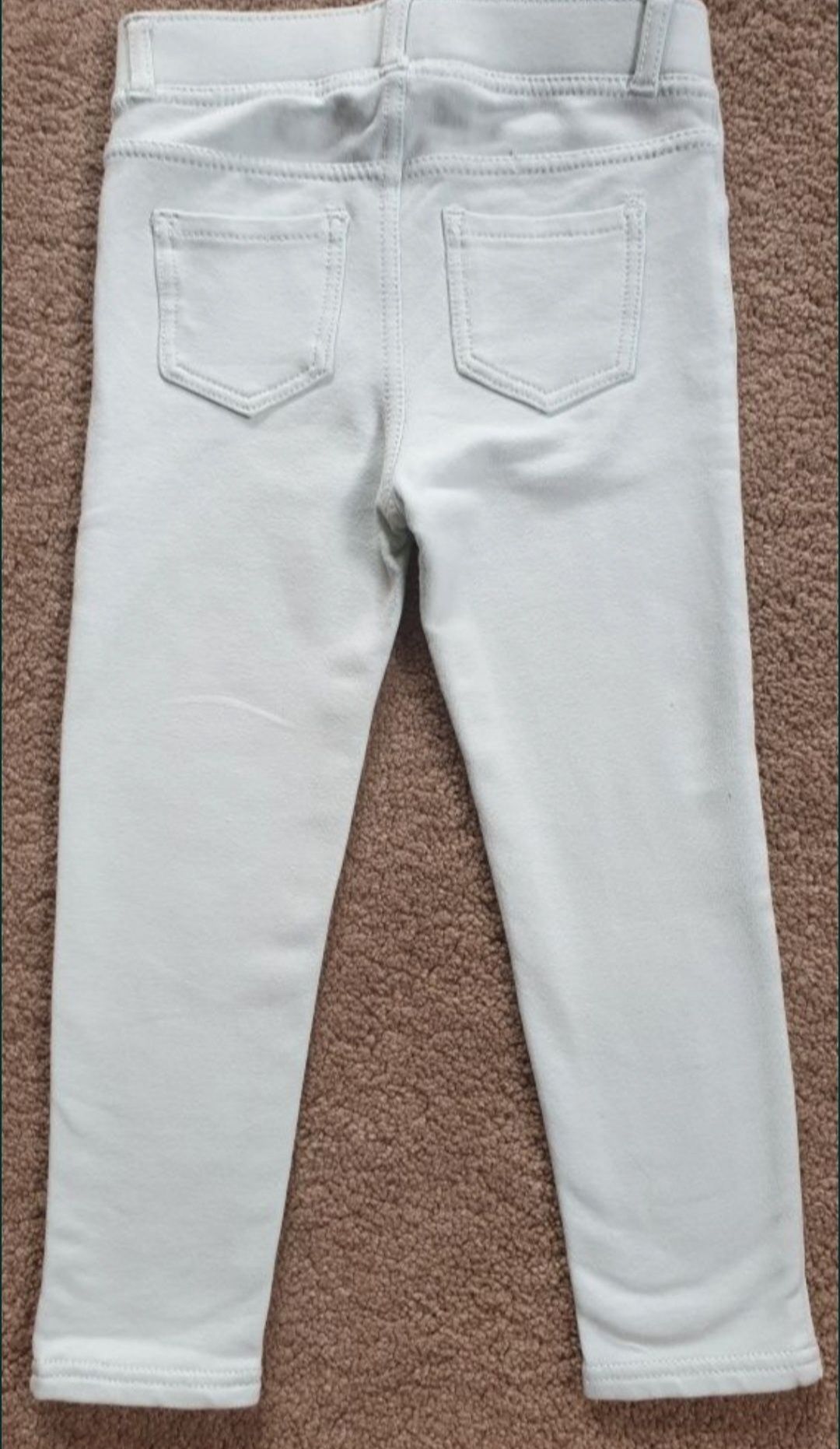 Wygodne spodnie/legginsy z grubszej bawełny H&M r. 104 bdb