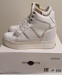 Sneakersy Guess r. 38 białe dżety koturn platforma