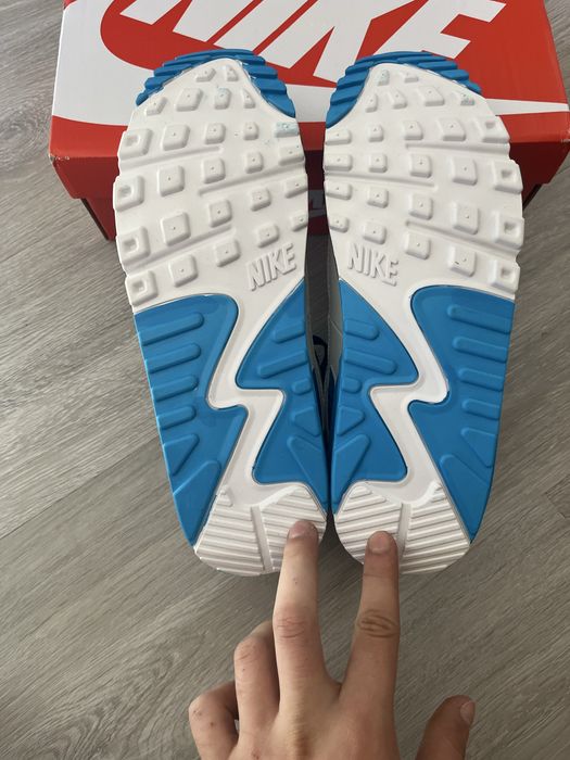 Buty Nike Air Max 90 granatowo-biało-niebieskie, nowe, rozm. 44 28cm