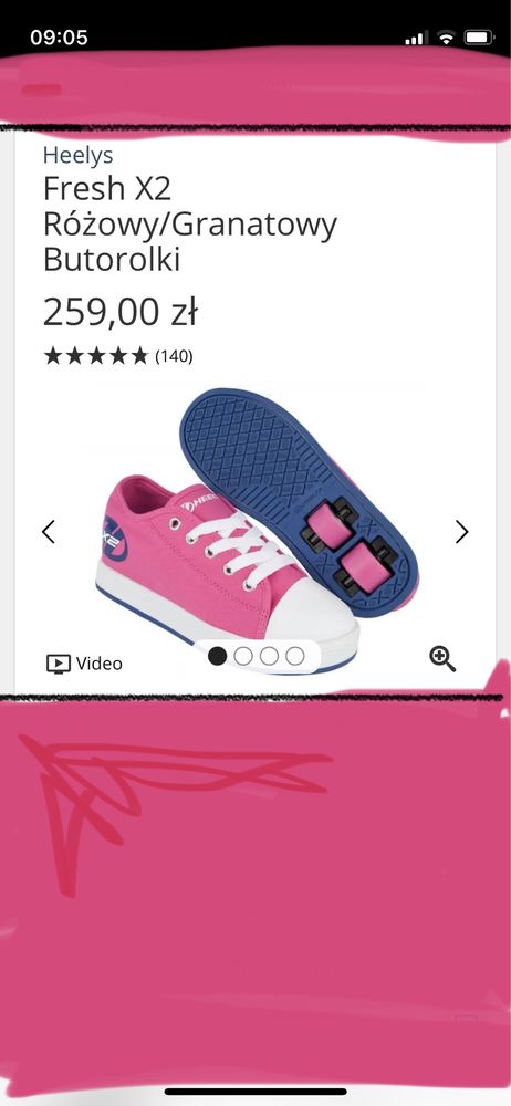 Butorolki Heelys Fresh X2 Różowy roz 32