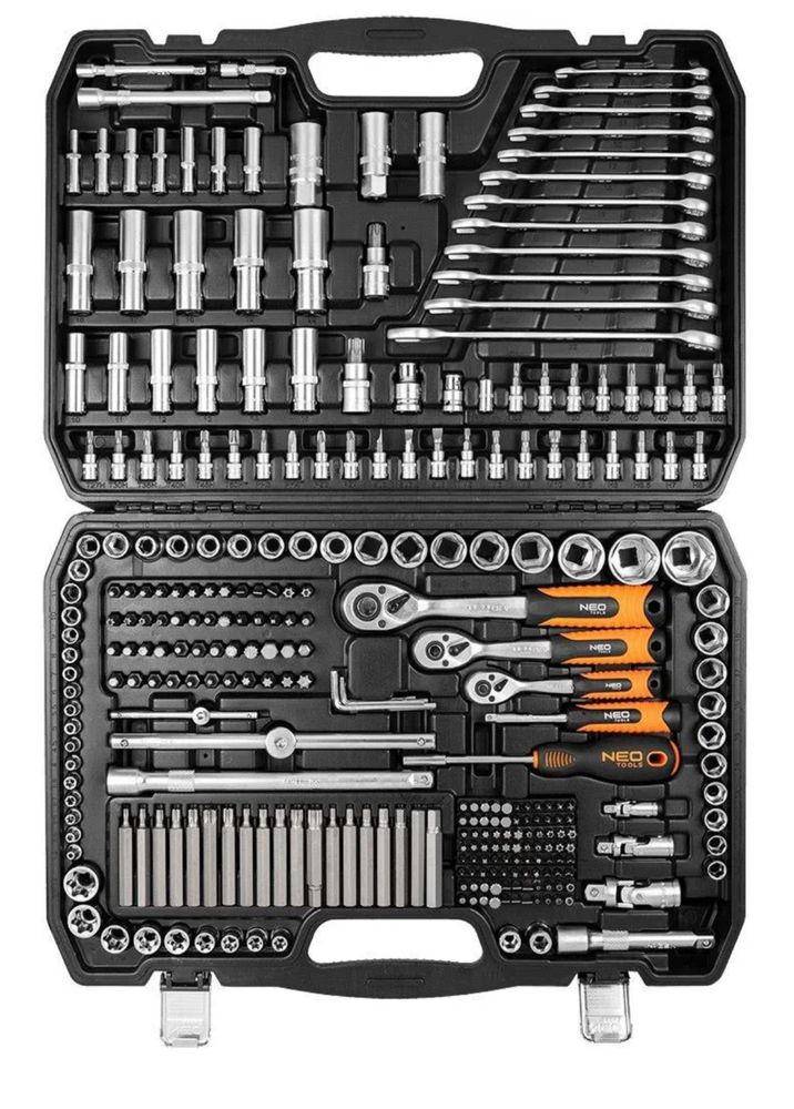 NEO TOOLS zestaw kluczy 300 elementów 1/2", 3/8", 1/4" 10-218