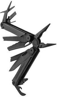 Мультиінструмент Leatherman WAVE PLUS BLACK синтетичний чохол Molle