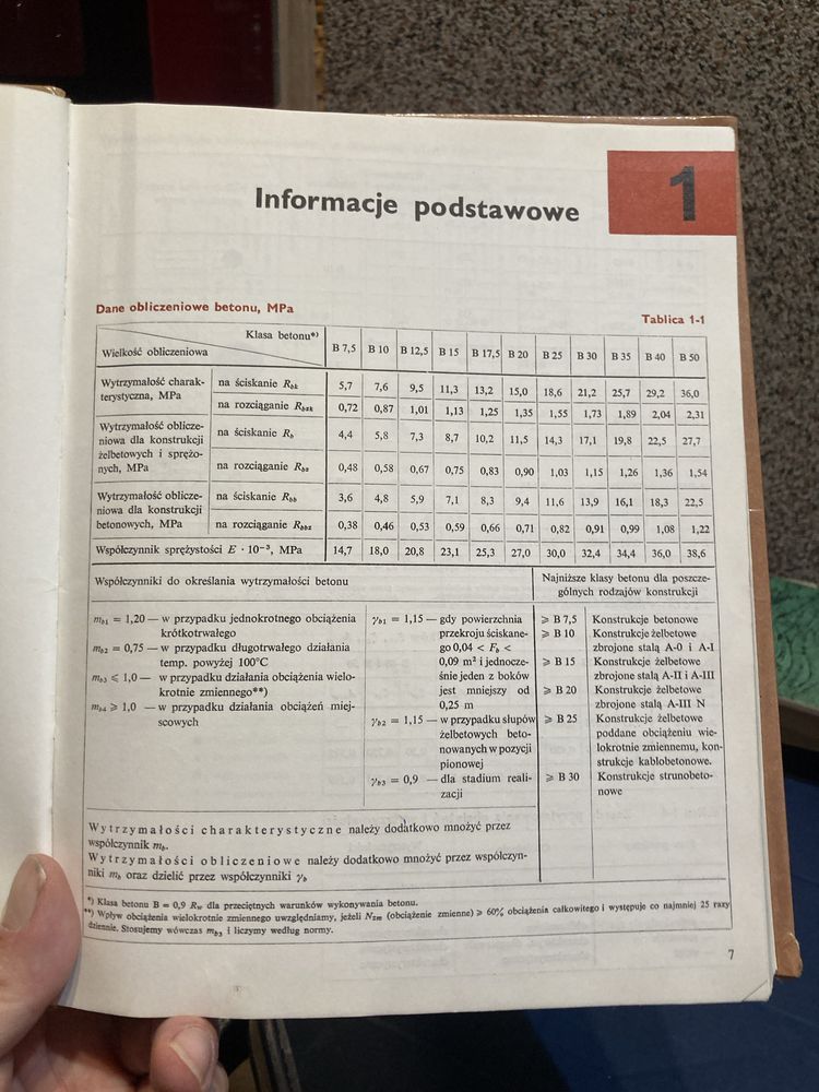 Książka ,,Wzory i tablice do konstrukcji żelbetowych”1982