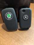MERCEDES та SKODA чохли сіліконовідля ключів