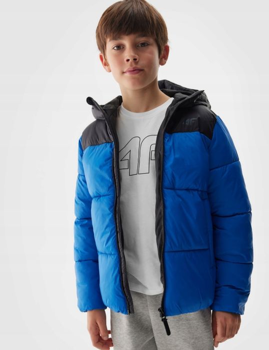 4F kurtka puchowa chłopięca 122 promocja