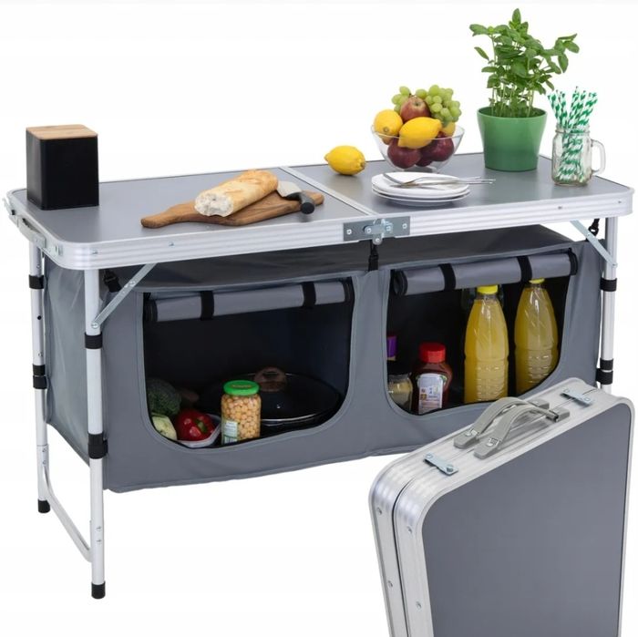 Nowa szafeczka wędkarska stół turystyczny na działkę do ogrodu namiot