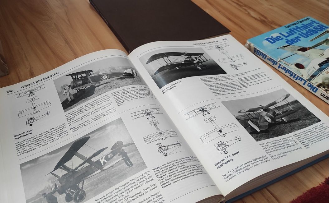 Stare albumy o samolotach w języku niemieckim, lotnictwo