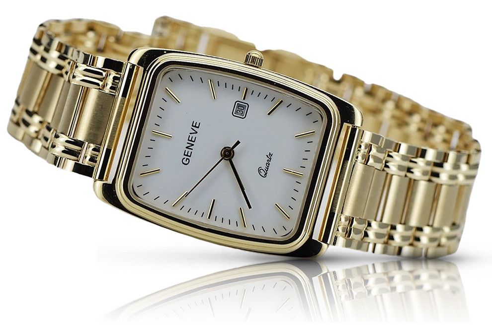 Złoty zegarek męski 14k 585 Geneve mw001ydw&mbw009y Katowice biżuteria