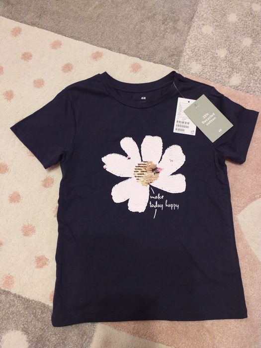 Spodniczka, bluzka,  T-shirt H&M, rozm. 122/128