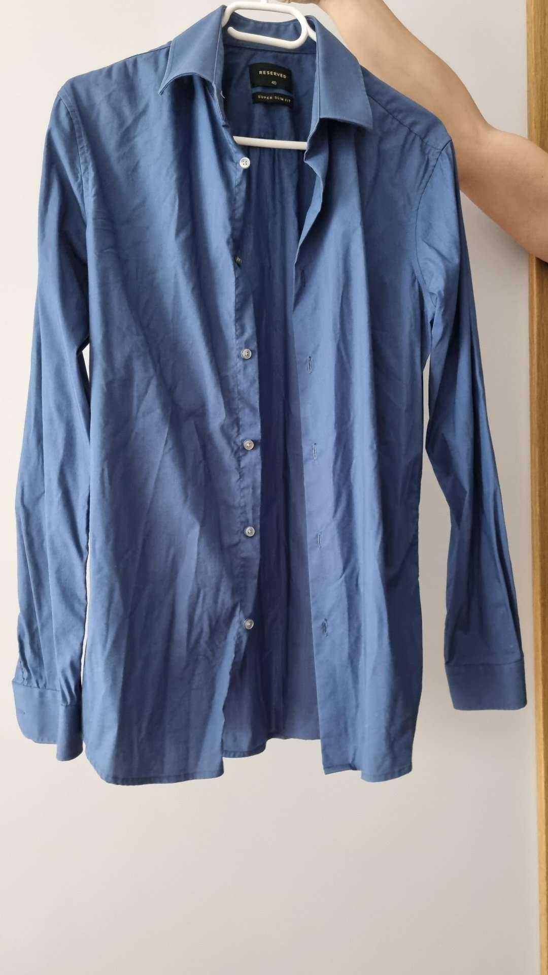 Koszula męska 40 z długim rękawem super slim fit