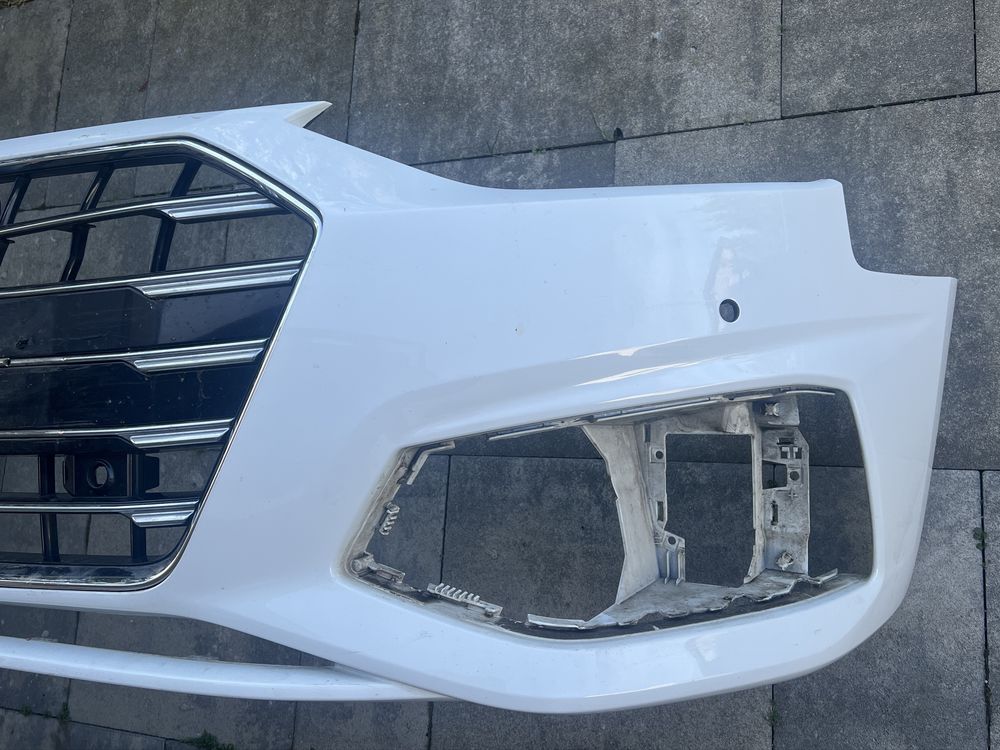 Zderzak przod przedni biały Audi a4 b9 8w S-line Lift 2019-