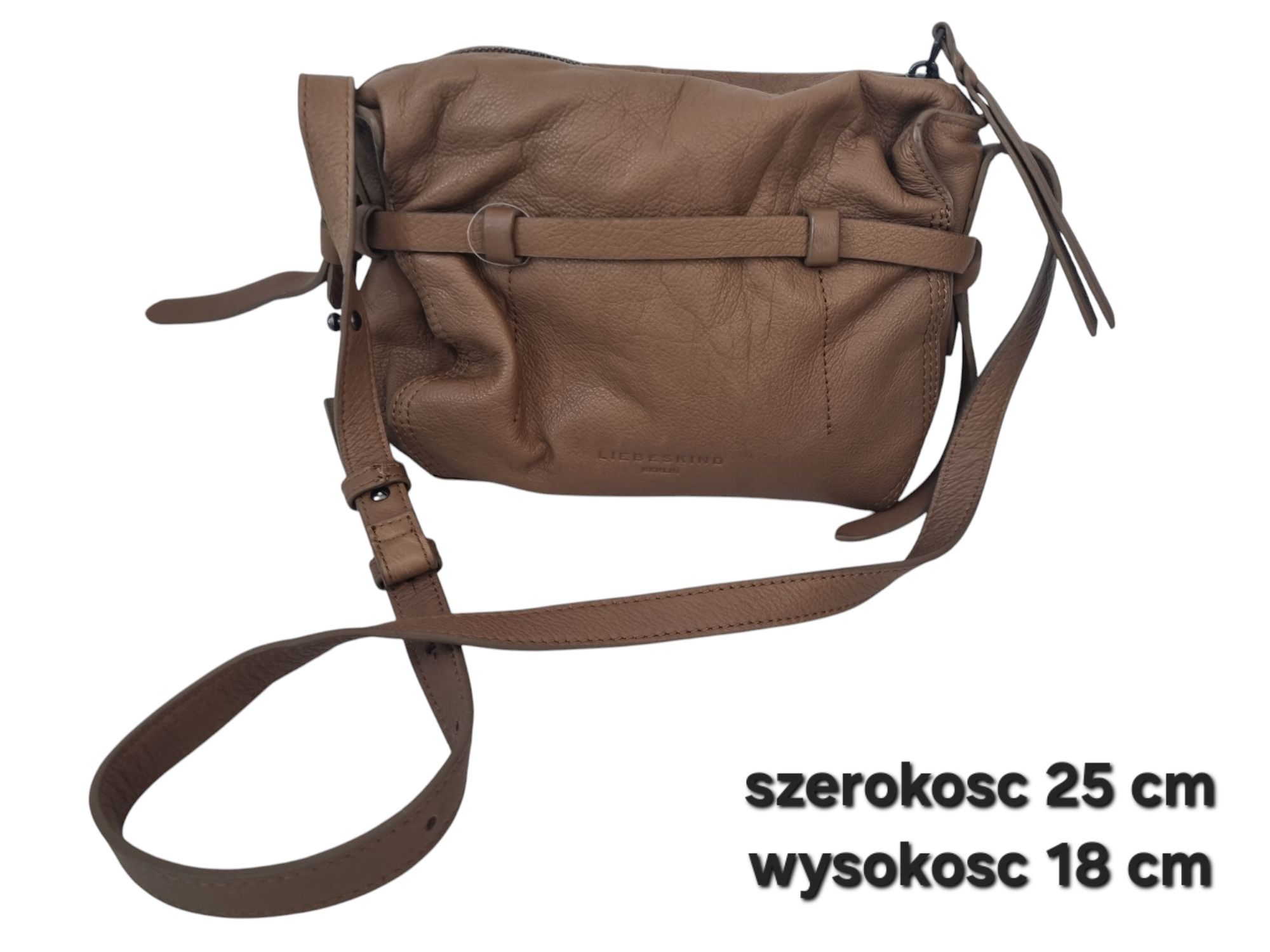 Mała karmelowa torebka Liebeskind Berlin listonoszka