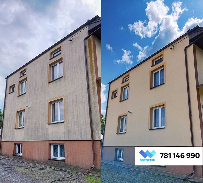 softWASH czyli mycie elewacji bez ciśnienia ! mycie kostki