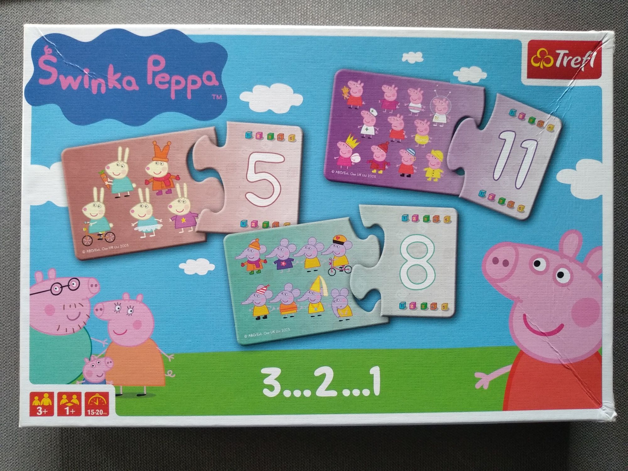 Trefl - Układanka puzzle Świnka Peppa cyferki 3...2...1