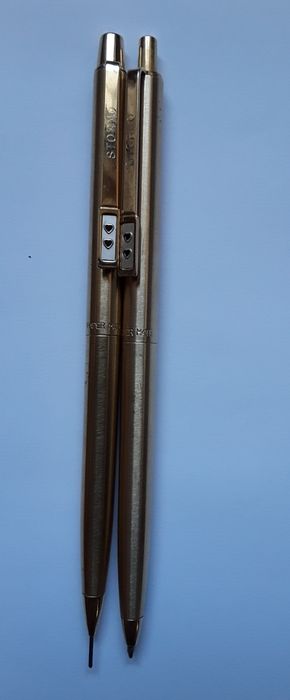 Conjunto vintage caneta esferográfica e lapiseira Paper Mate