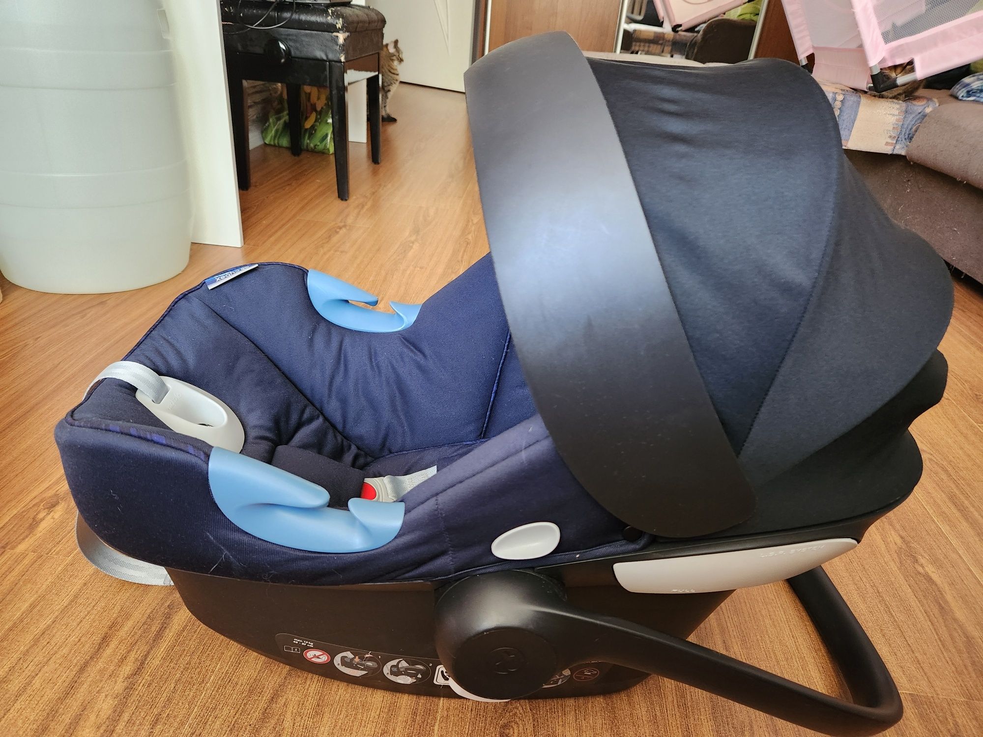 Автокрісло люлька Cybex aton m i-size gold + адаптери до priam