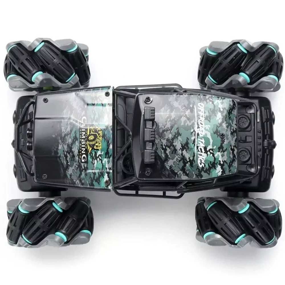 Джип перевертыш радиоуправляемый 4WD с Toy car 3855 Черный с желтым