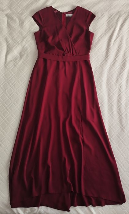 Sukienka maxi wieczorowa r.42 bordo