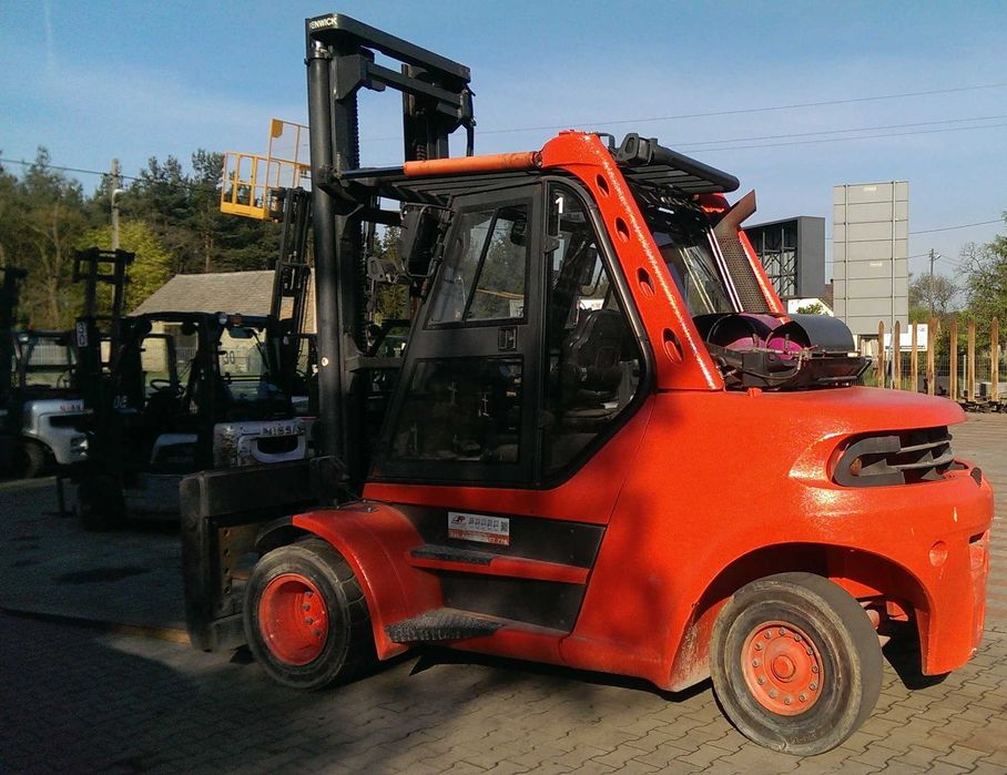 Wynajem wózka widłowego 8T (Linde H80-900), rozładunek maszyn