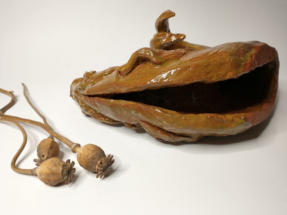 Unikatowa rzeźba ceramiczna Ryba