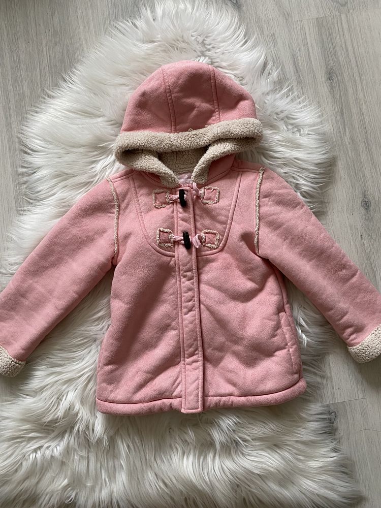 Różowa kurtka zimowa dla dziewczynki 110