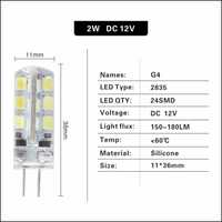 G4 LED 220-250V silikon ciepłe