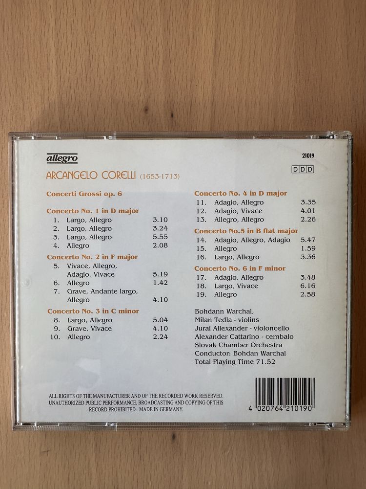 Cd A. Corelli “Concerto Grossi Op 6