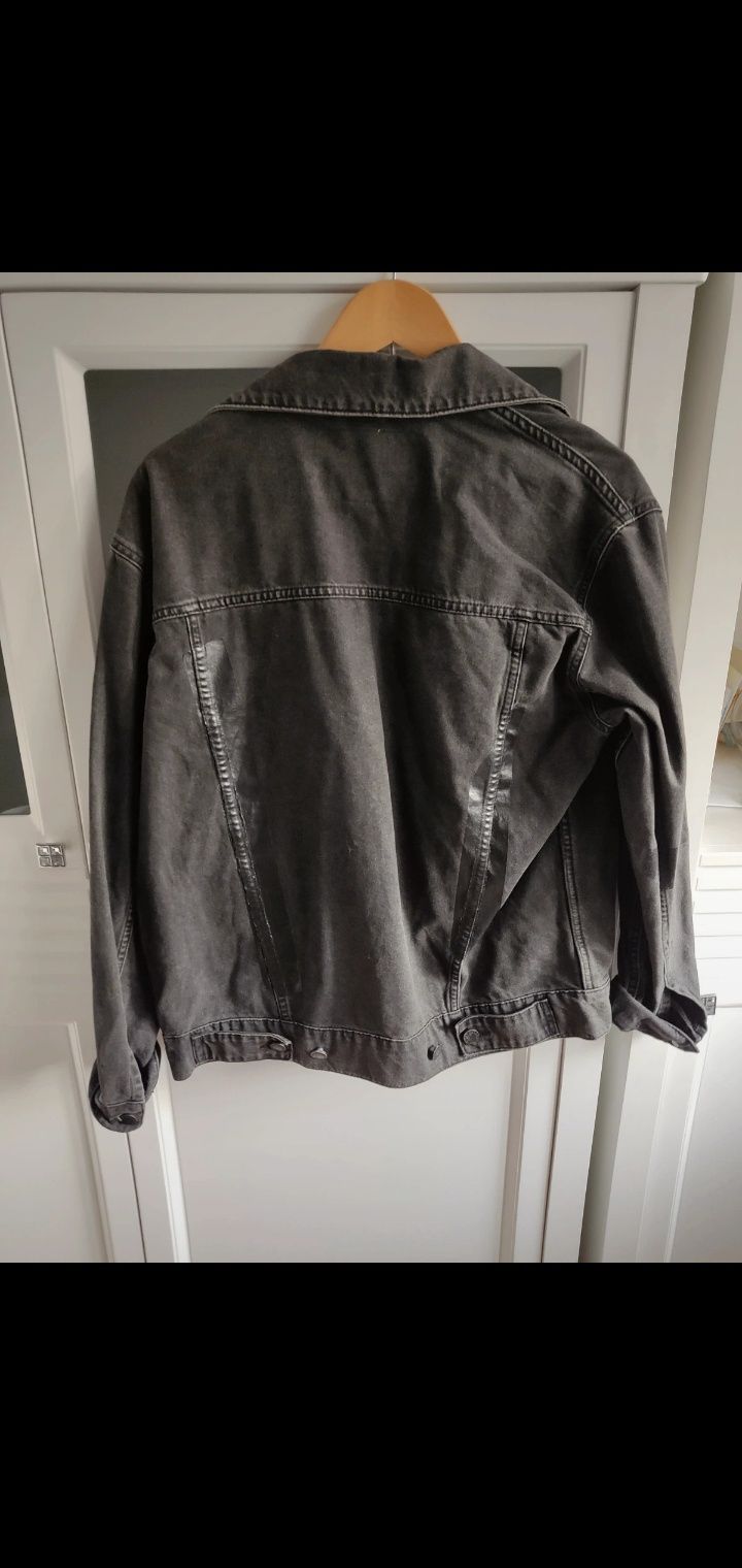 Czarna kurtka jeansowa oversize XS