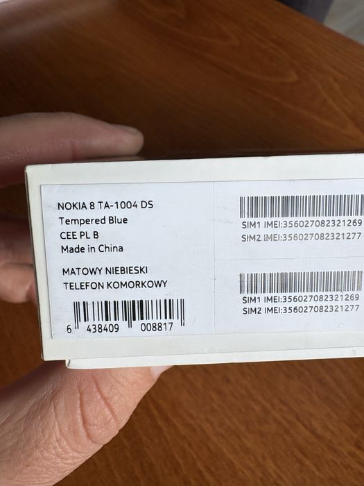Nokia 8 matowa niebieska