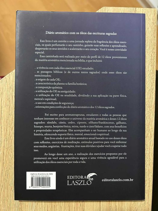 Livro Diário Aromático - óleos essenciais escritura sagrada - Laszlo