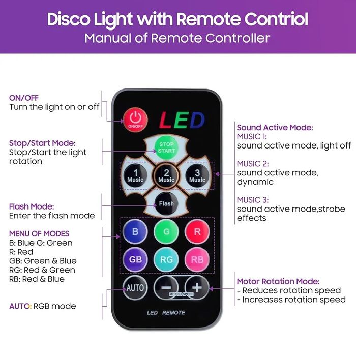 Диско-куля, дзеркальна куля з обертанням на 360°