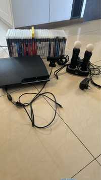 PlayStation 3 + kamera + kontroler ruchu + 27 gier