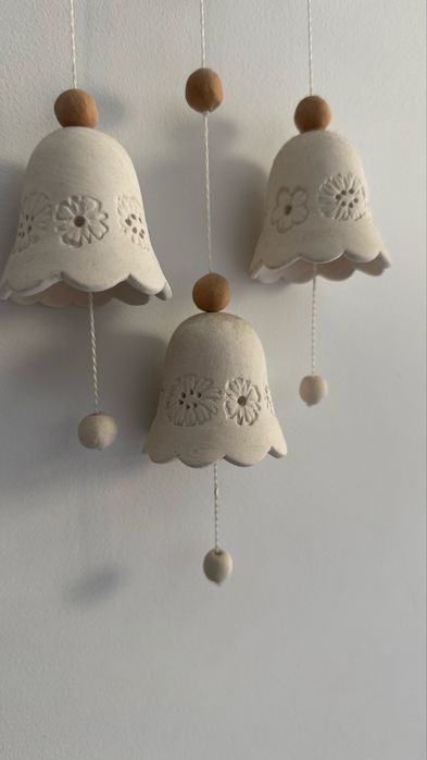 Дзвіночки з глини. Музика вітру. Декор. Дзвіночки на двері