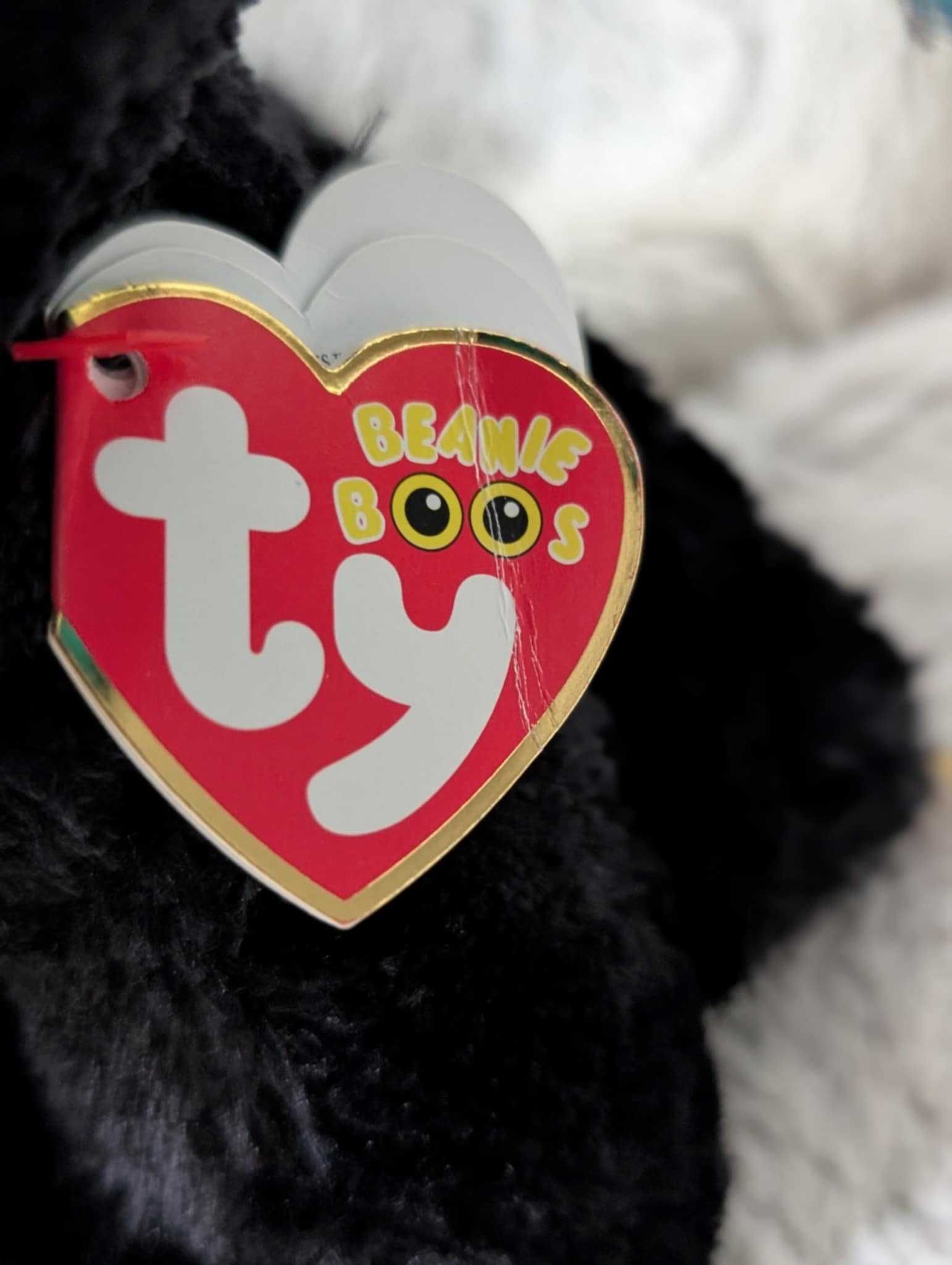 Ty Beanie Boos Piesek z Kokardką Oczy Brokat