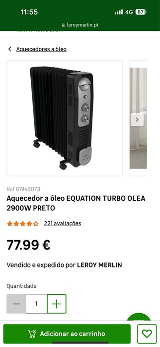 Aquecedor Equation 2T 2900W Preto