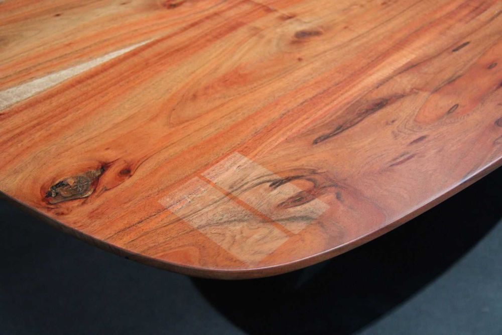 STÓŁ LAKIEROWANY Drewniany lite drewno akacja 200 cm BGM24.pl B 6472