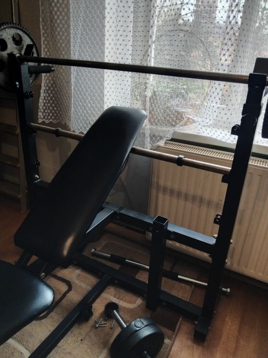 Ławka Regulowana do ćwiczeń+80kg obciążenia