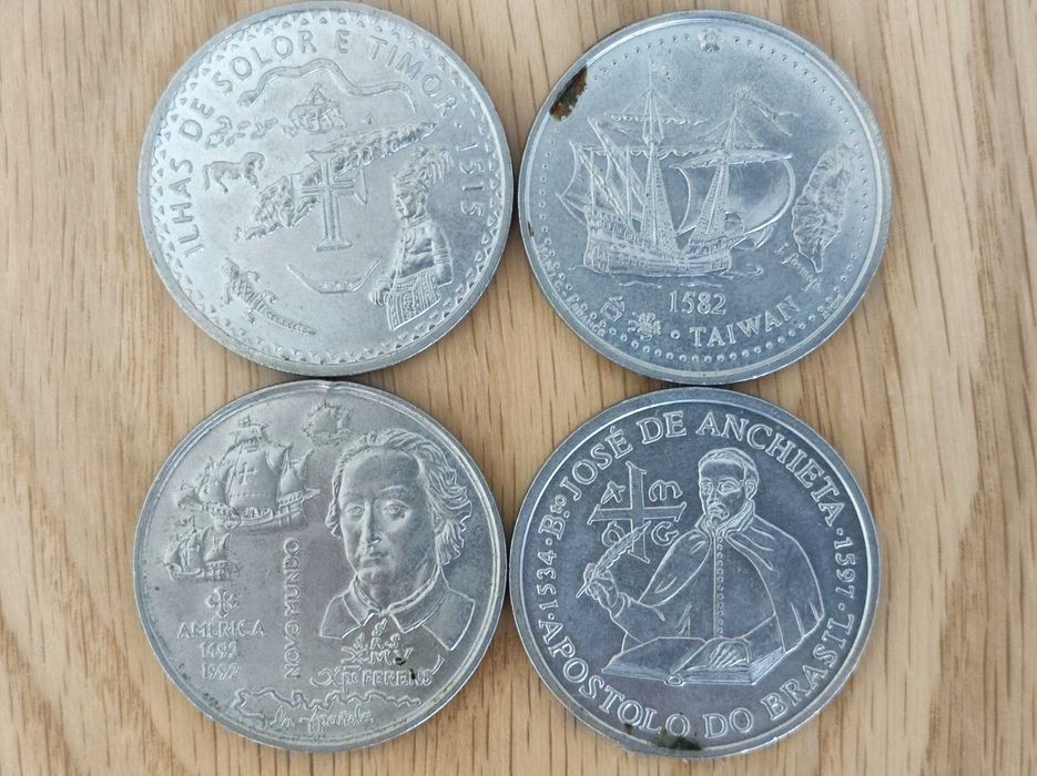 Lote 4 Moedas 200 Escudos – Descobrimentos Portugueses – Envio Grátis