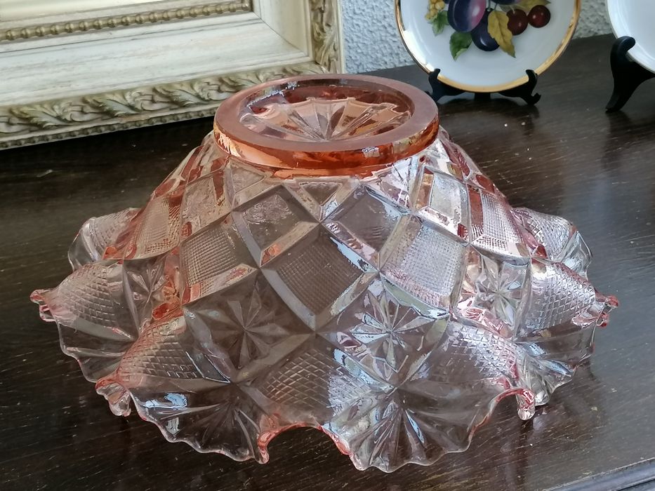 Centro mesa vidro biselado Vintage