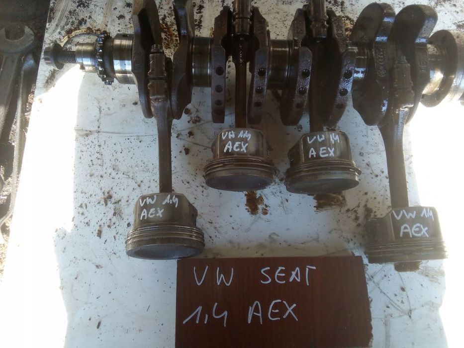VW POLO GOLF IBIZA CORDOBA ABD  1,4 AEX TŁOK KORBOWÓD wał korbowy APQ