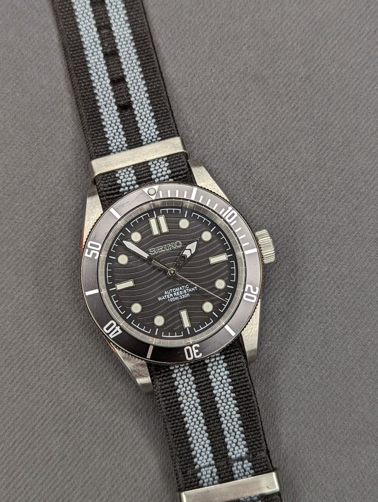 Seiko mod delta czarny NATO 41mm szafir