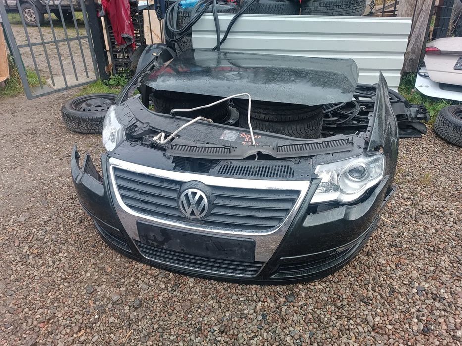VW PASSAT B6 2008R LC6S ZDERZAK PRZÓD MASKA BŁOTNIKI LAMPY KOMPLETNY PRZÓD PAS CZOŁOWY CHŁODNICE ŁADNY