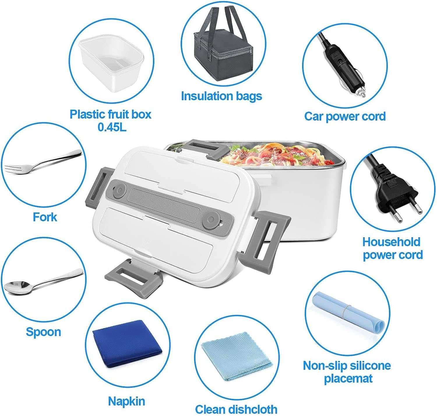 Lunchbox Elektryczny Podgrzewacz Jedzenia Pojemnik 75W DARMOWA DOSTAWA